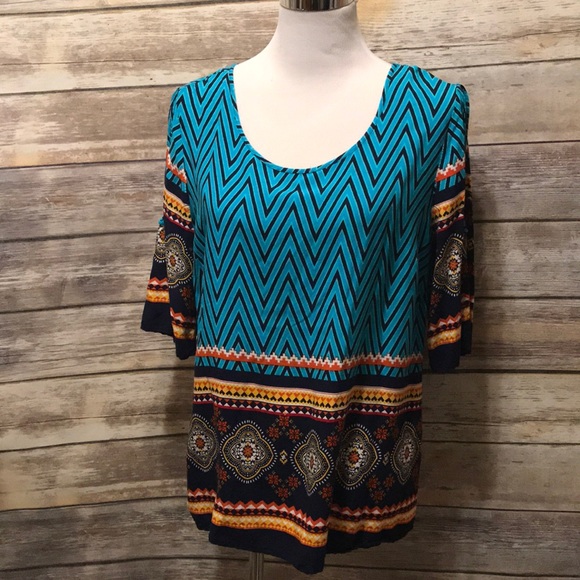 Unique Spectrum Tops - Cold shoulder top